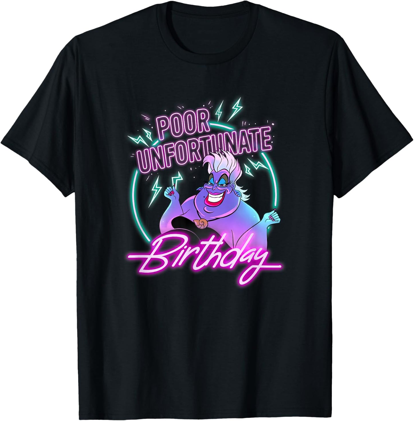 Disney Villains Ursula Poor Unfortunate Birthday T-Shirt - T-Shirt | Black