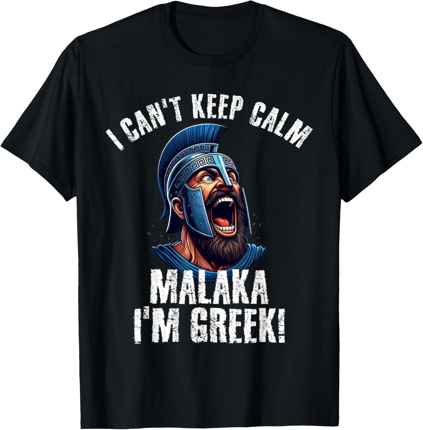 Malaka I Am Greek - Proud Greek Spartans T-Shirt - T-Shirt | Black