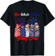 Red White And Blue Baby Crew 4th Of July Nicu Nurse T-Shirt - T-Shirt | Black