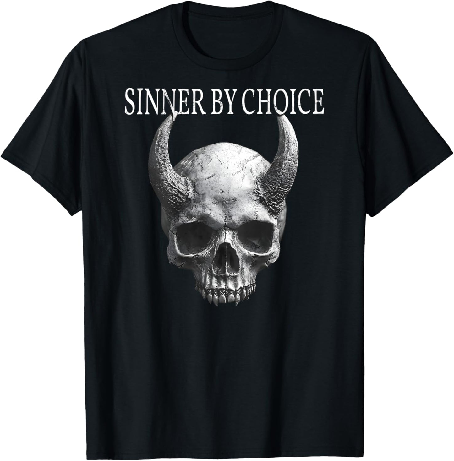 Sinner by Choice Skull T-Shirt - T-Shirt | Black