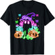 Cute Boo Halloween Ghost Witch Pumpkin Trendy Halloween Neon T-Shirt - T-Shirt | Black