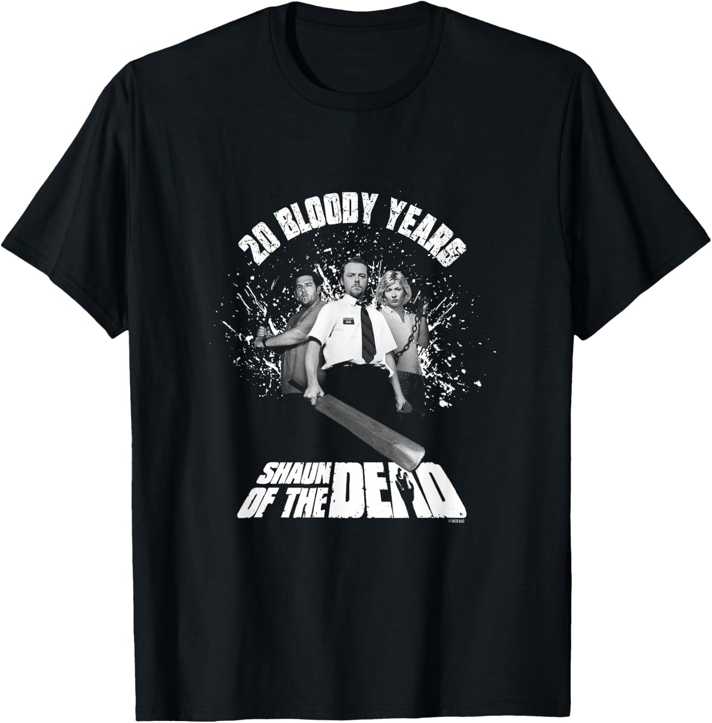 Shaun of The Dead 20 Bloody Years Officially Licensed T-Shirt - T-Shirt | Black
