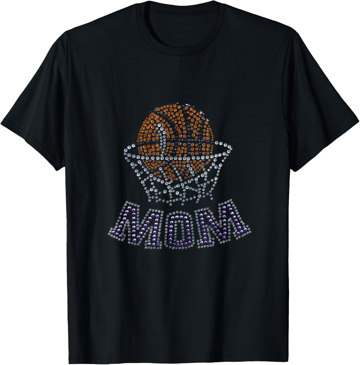 Basketball Mom Cool Diamond Design Art T-Shirt - T-Shirt | Black