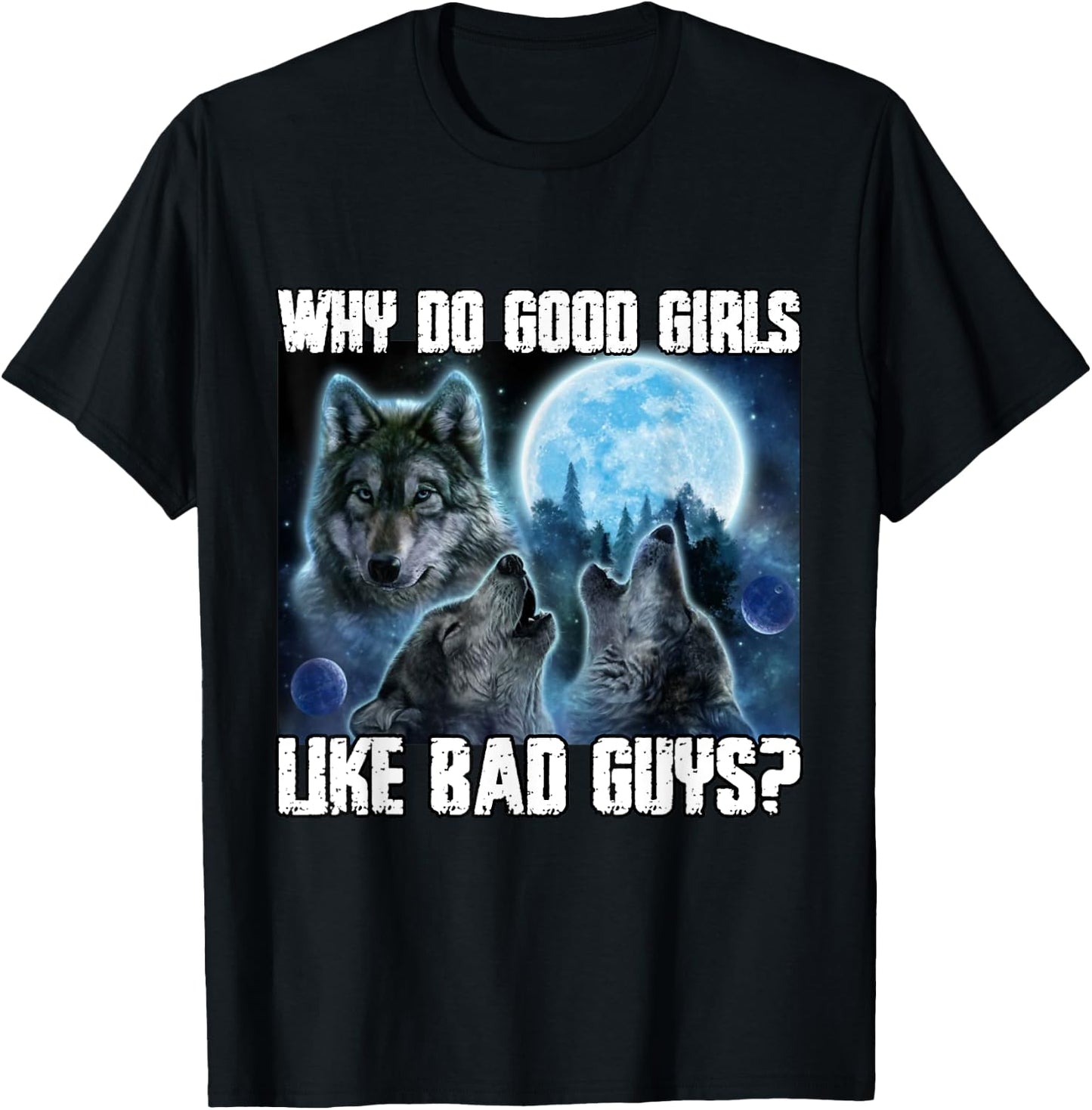 Human By Chance Alpha By Choice Funny Werewolf Wolf Meme T-Shirt - T-Shirt | Black