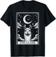 Tarot Card Vintage Crescent Moon Llama Animal Lovers T-Shirt - T-Shirt | Black