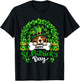 Happy St. Patrick's Day Beagle Shamrocks Rainbow Lover T-Shirt - T-Shirt | Black