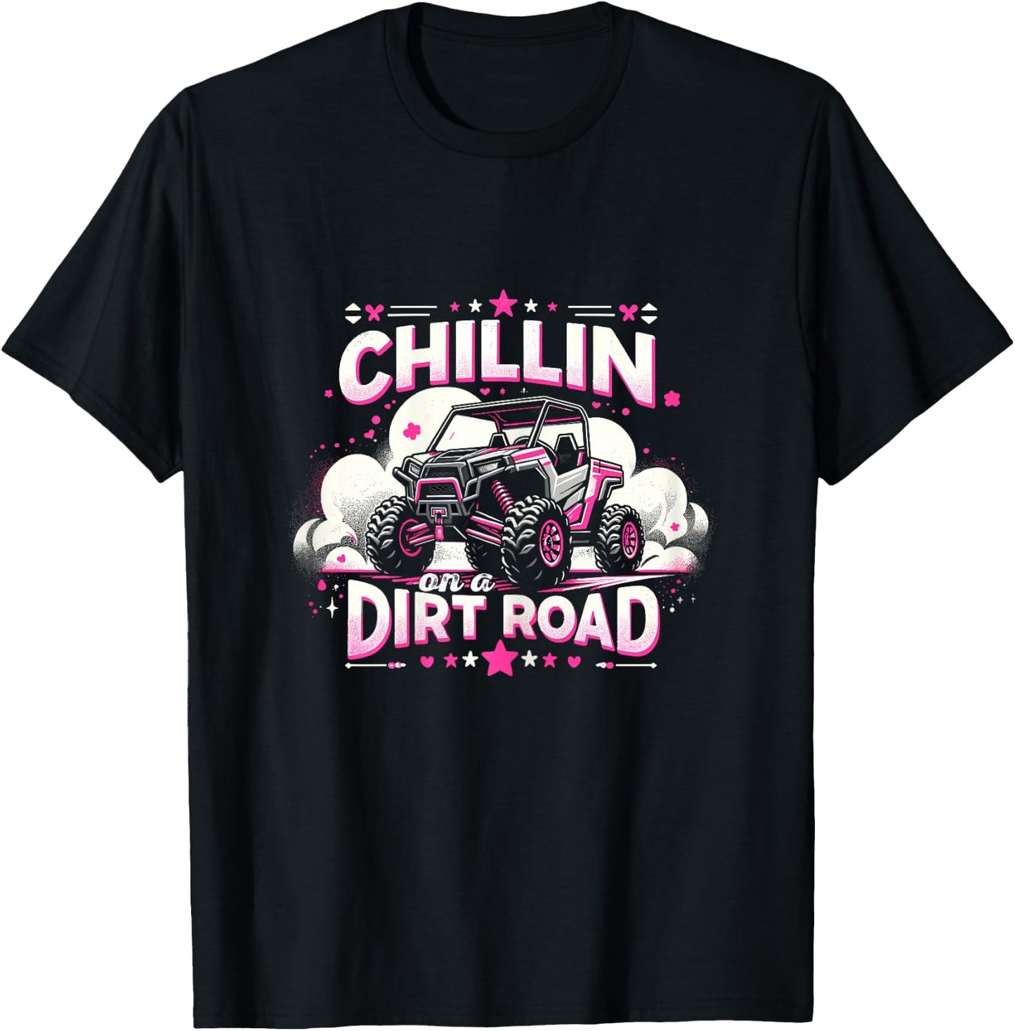 UTV Chillin on a Dirt Road SXS Side By Side T-Shirt - T-Shirt | Black