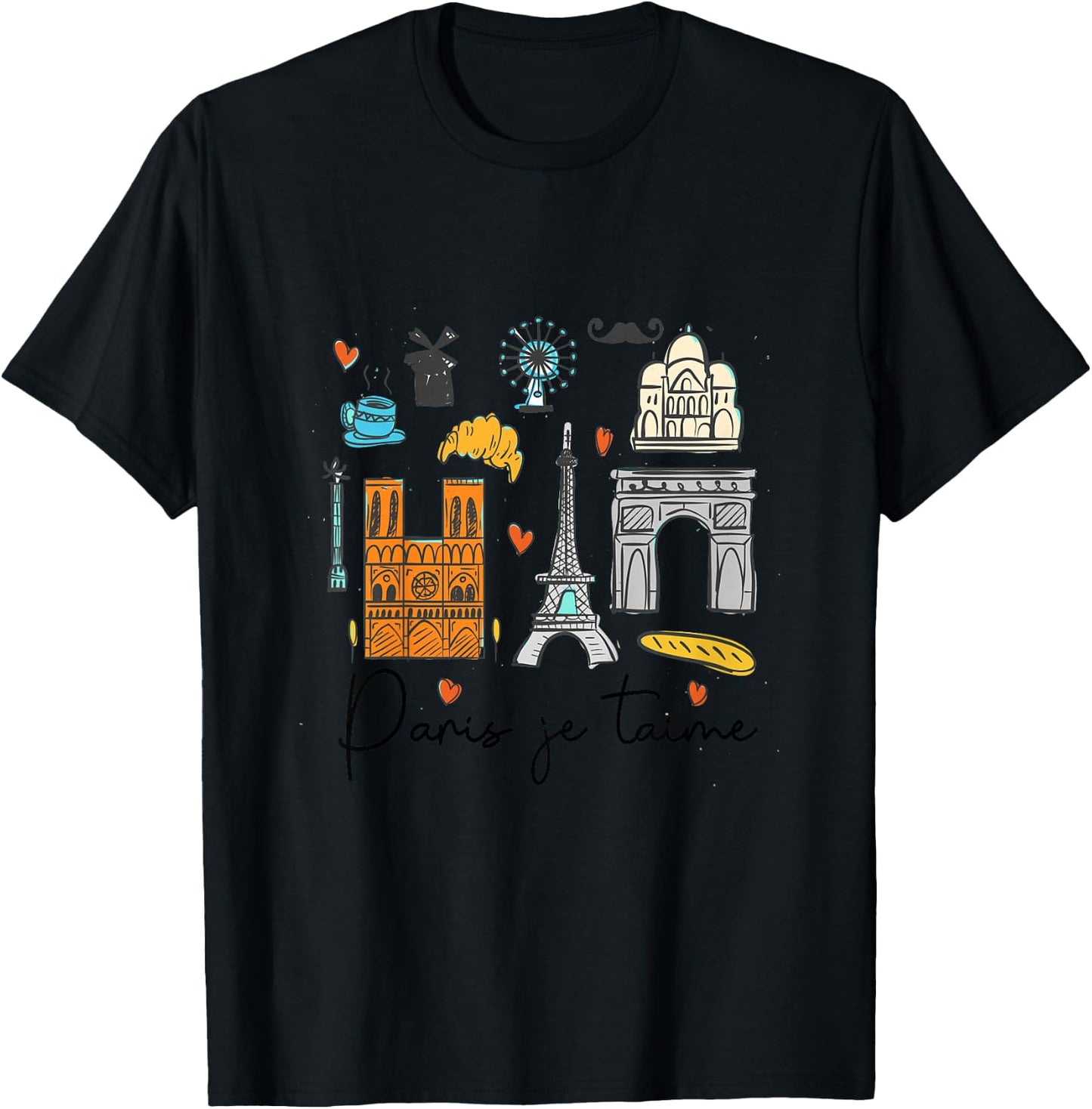 Paris Je T'Aime Paris Lover Traveling France Baby Toddler T-Shirt - T-Shirt | Black