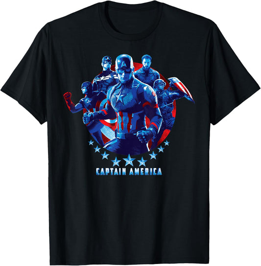 Marvel Avengers: Endgame Captain America Mashup T-Shirt - T-Shirt | Black