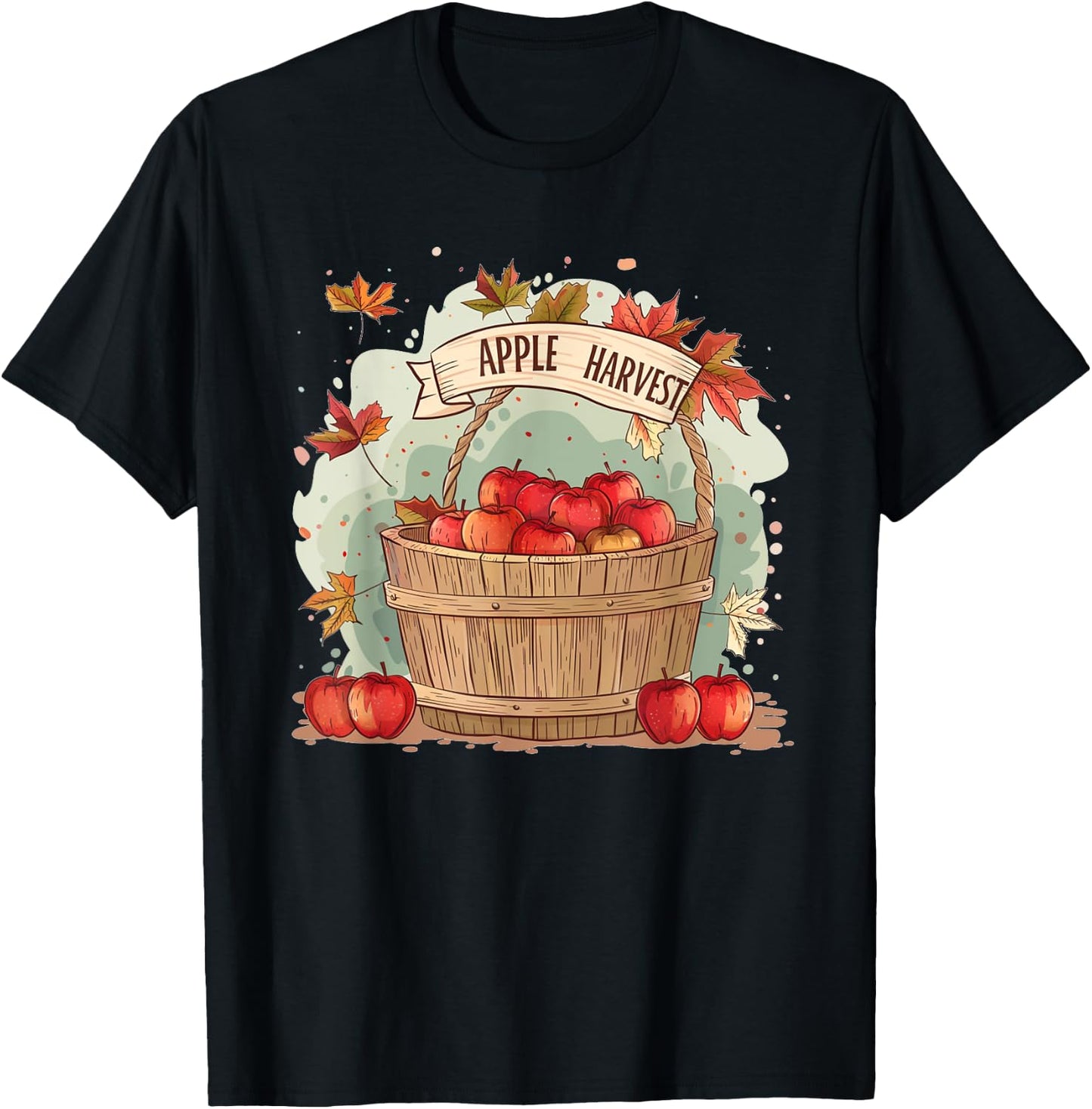 Funny Apple Box Costume for Apples Harvest Season T-Shirt - T-Shirt | Black