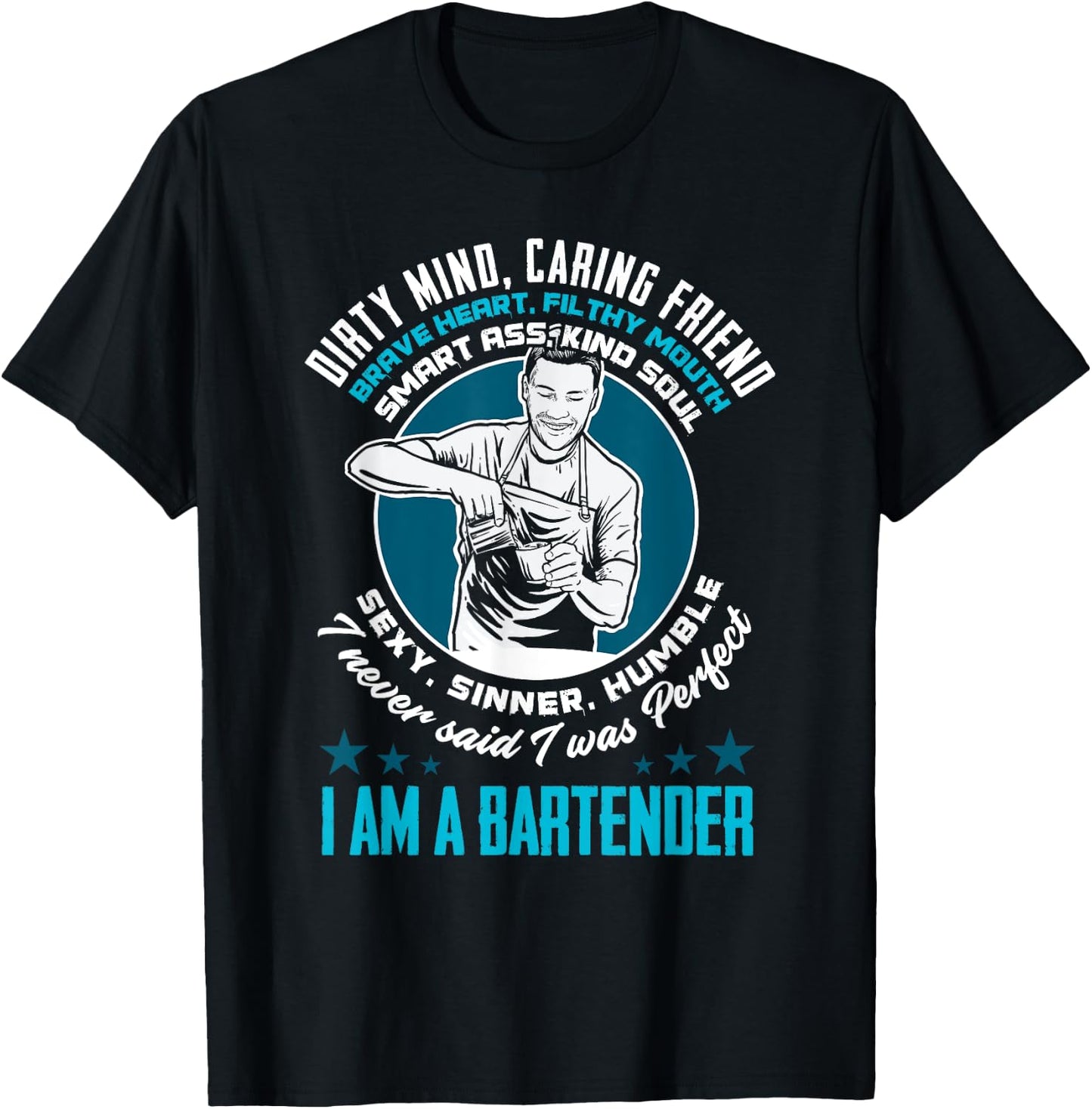 Funny Bartender Bartending Drinking Bar Club Beer Bartender T-Shirt - T-Shirt | Black