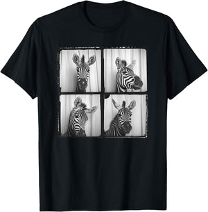 Cute Zebra Face Zookeeper Safari Zoo Animal Lover T-Shirt - T-Shirt | Black