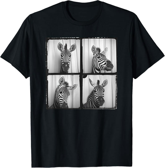 Cute Zebra Face Zookeeper Safari Zoo Animal Lover T-Shirt - T-Shirt | Black