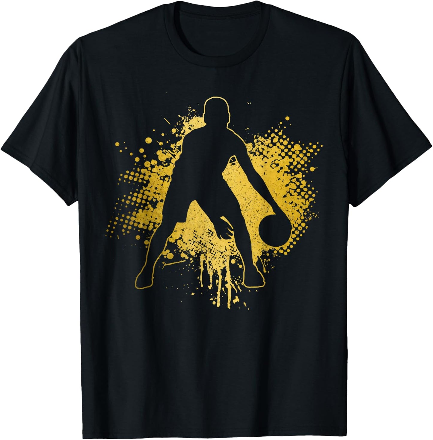 Basketball Vintage Bball Player Coach Sports Baller T-Shirt - T-Shirt | Black