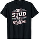 30% Stud 70% Muffin Vintage Retro Funny Joke Sarcasm T-Shirt - T-Shirt | Black