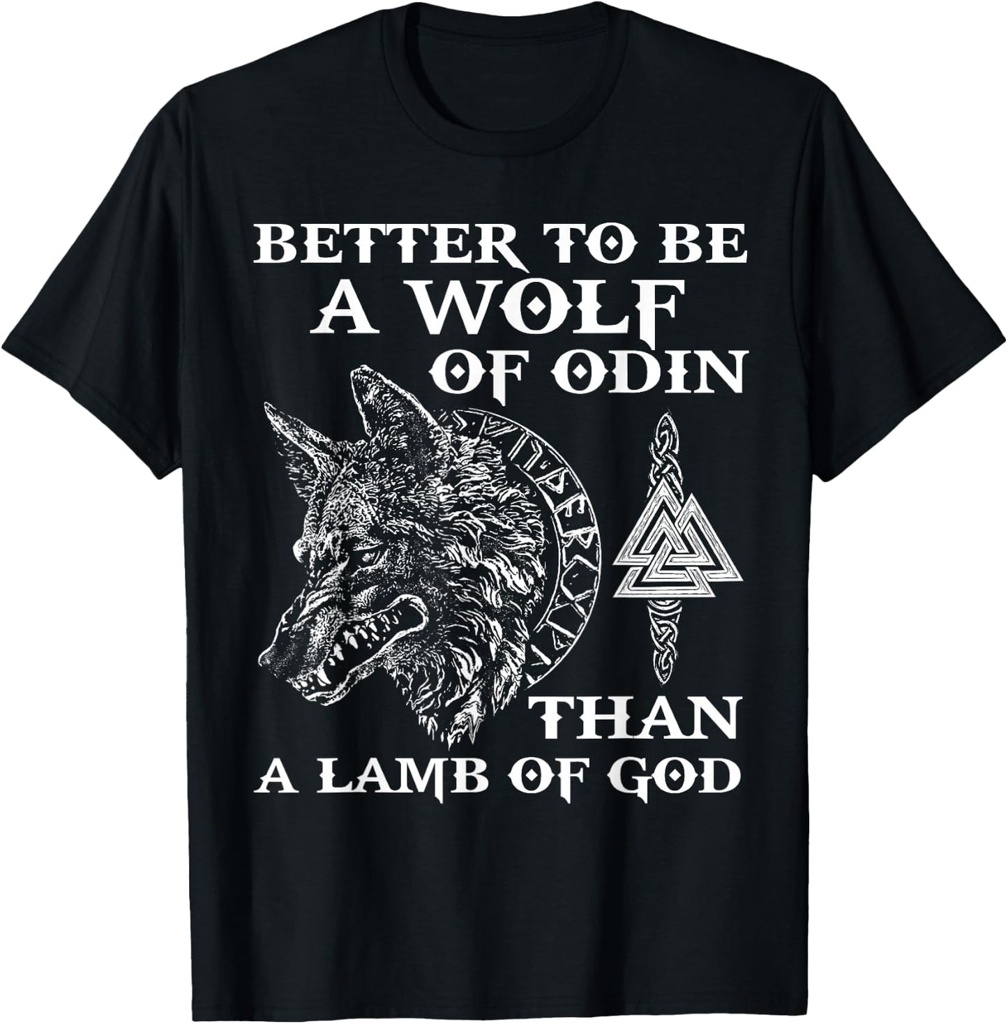 VIKINGS RISE - WOLF OF ODIN - NORSE MYTHOLOGY Gift . T-Shirt - T-Shirt | Black