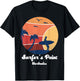Surfer's Point Barbados Surfing Surfer Vintage Sunset Beach T-Shirt - T-Shirt | Black
