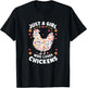 Just a Girl Who Loves Chickens Mom Chicken Shirts T-Shirt - T-Shirt | Black