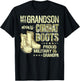 My Grandson Wears Combat Boots - Proud Military Grandpa Gift T-Shirt - T-Shirt | Black