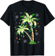 Palm Tree Christmas Lights & Ornaments Hawaii Tropical Xmas T-Shirt - T-Shirt | Black