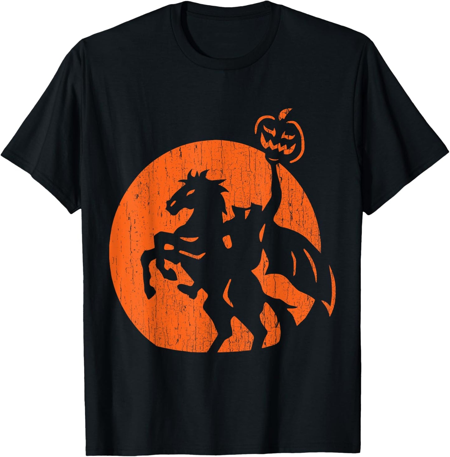 Halloween Headless Horseman Folklore Pumpkin JackOLantern T-Shirt - T-Shirt | Black