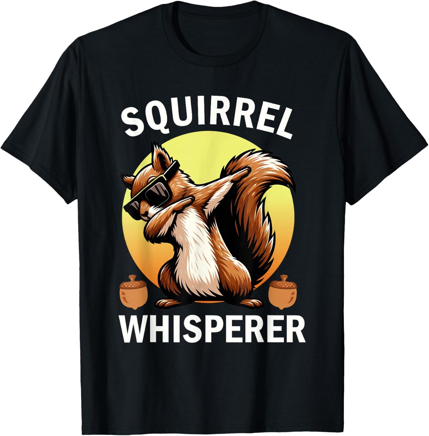 Squirrel Whisperer Forest Squirrel T-Shirt - T-Shirt | Black