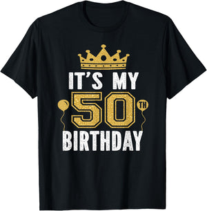 It's My 50th Birthday Gift 50 Years Old Man and Woman T-Shirt - T-Shirt | Black
