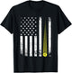 Pickleball USA Flag Pickleball Player Flag Pickleballers T-Shirt - T-Shirt | Black