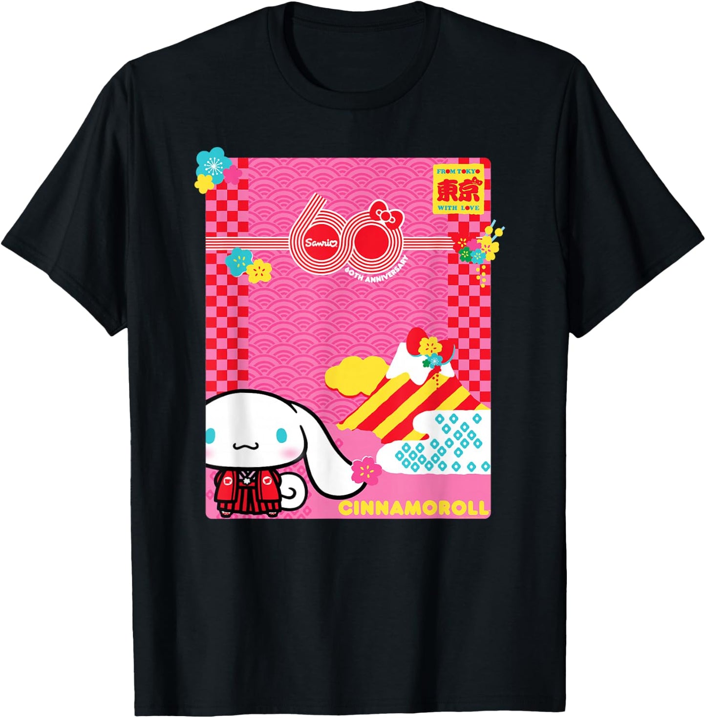 Cinnamoroll Sanrio 60th T-Shirt - T-Shirt | Black