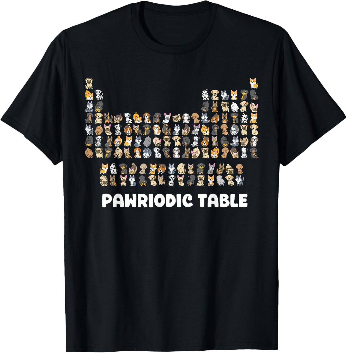 Periodic Table Shirt Chemistry Dog Periodic Table of Element T-Shirt - T-Shirt | Black