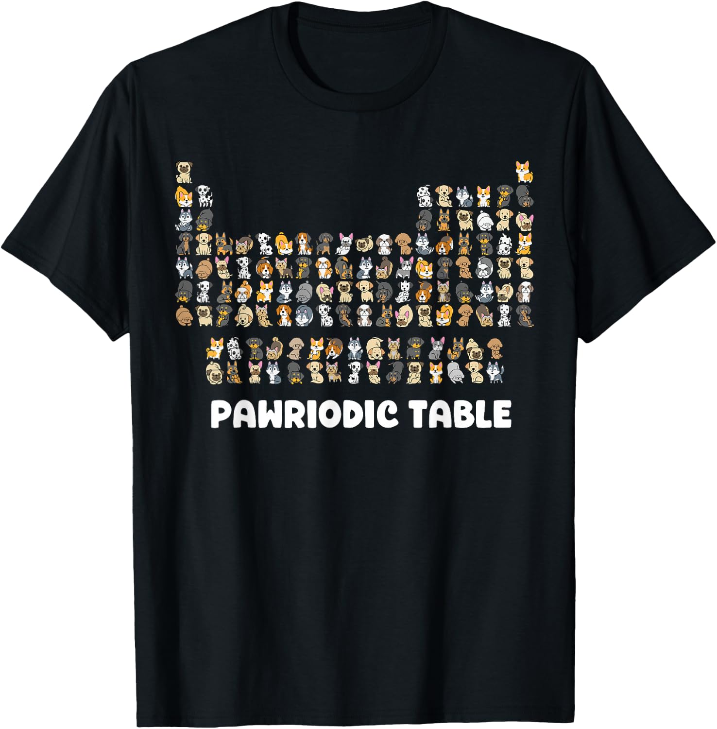 Periodic Table Shirt Chemistry Dog Periodic Table of Element T-Shirt - T-Shirt | Black