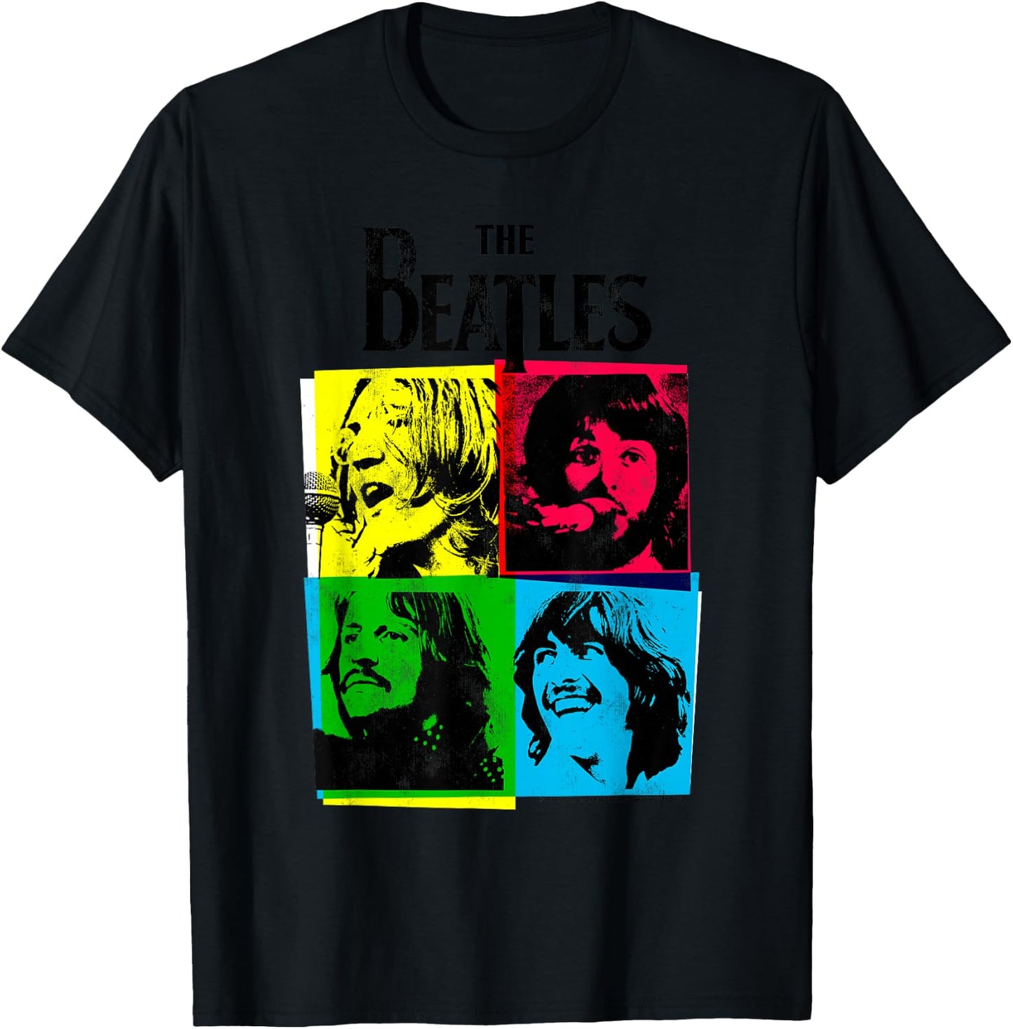 The Beatles - CMYK Beatles T-Shirt - T-Shirt | Black