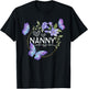 Nanny shirt with butterflies Mother's Day T-Shirt - T-Shirt | Black
