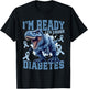 T1D Diabetes Awareness Kids T Rex T-Shirt - T-Shirt | Black