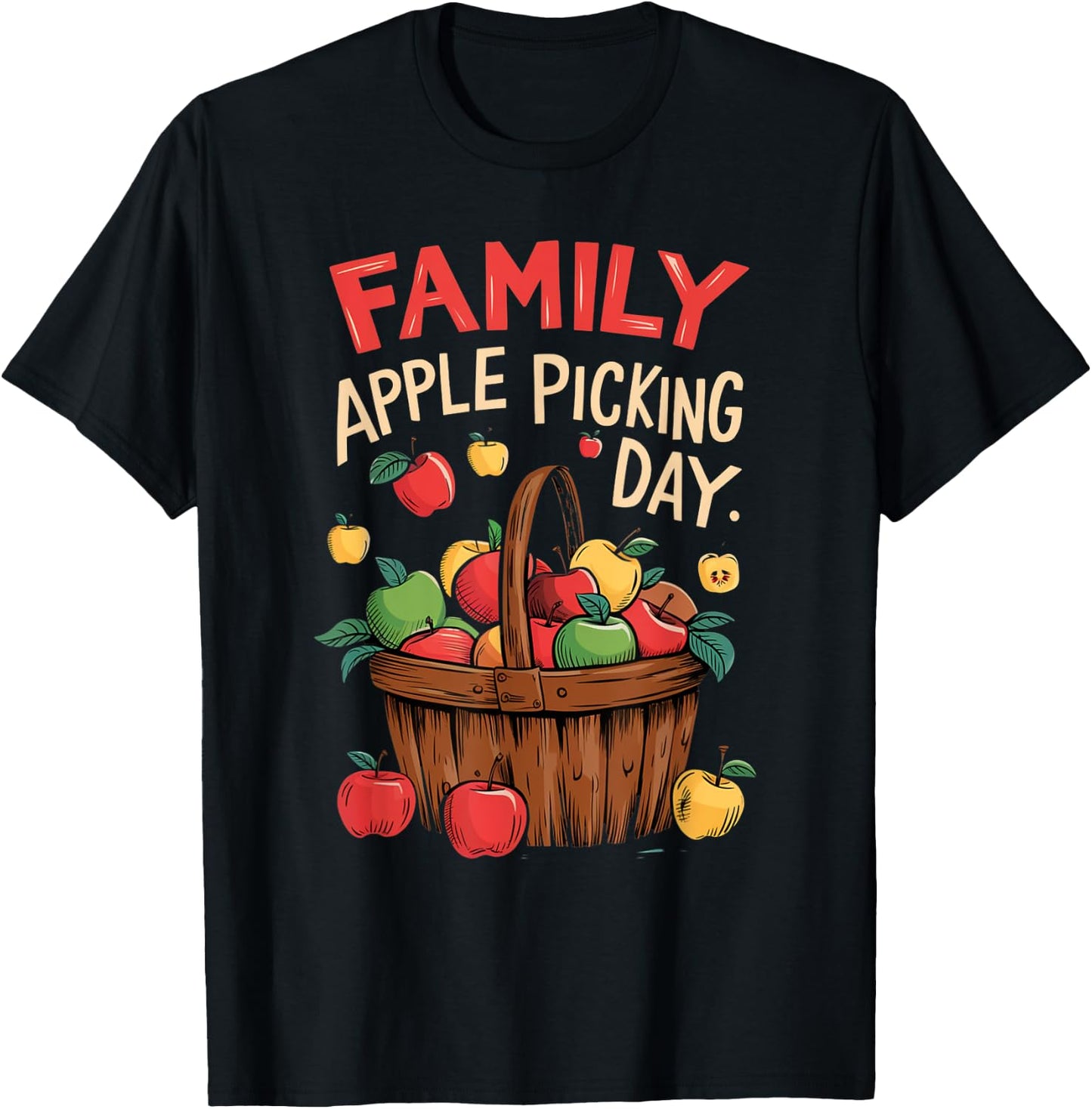 Matching Apple Harvest Fun Family Apple Picking Day T-Shirt - T-Shirt | Black