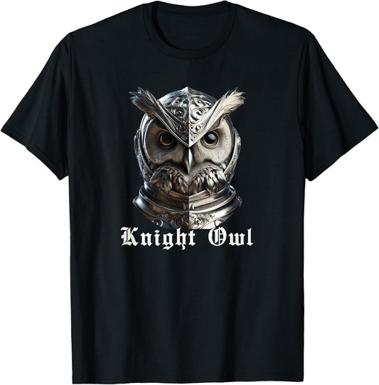 Funny Pun Knight Night Owl Nocturnal Adults Women T-Shirt - T-Shirt | Black
