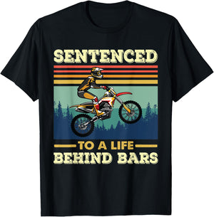 Sentenced to a life behind bars Motocross Life T-Shirt - T-Shirt | Black
