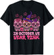 In October We Wear Pink Sugar Skull Halloween Breast Cancer T-Shirt - T-Shirt | Black