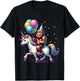 Bigfoot Sasquatch Riding Unicorn. Funny Bigfoot Birthday T-Shirt - T-Shirt | Black