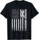 Overdose Awareness Month Purple Ribbon American Flag T-Shirt - T-Shirt | Black