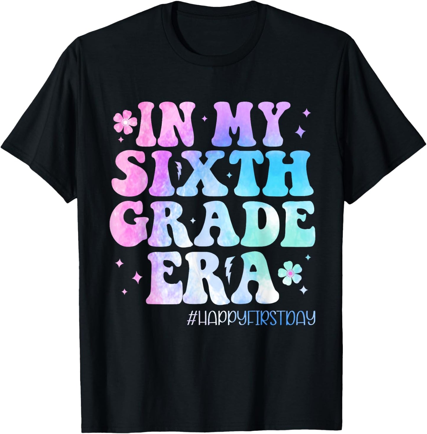 In My Sixth Grade Era Back to School 6th Grade Teachers Kids T-Shirt - T-Shirt | Black
