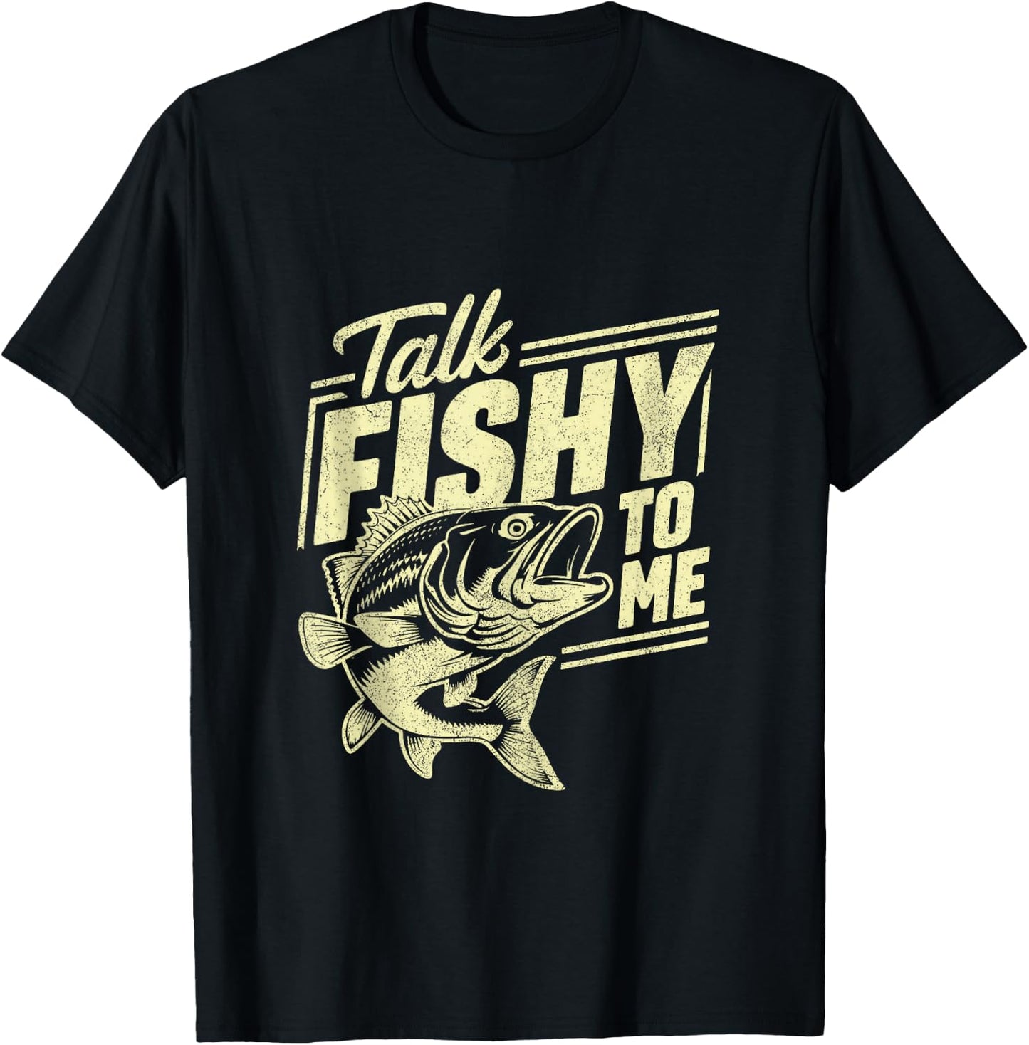 Talk Fishy to Me Fishing T-Shirt - T-Shirt | Black