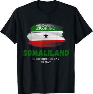 Somaliland Somalia Flag 18 May National Day T-Shirt - T-Shirt | Black