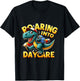 Roaring Into Daycare First Day of Daycare T-Rex Dinosaur T-Shirt - T-Shirt | Black