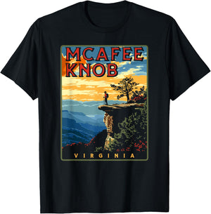 McAfee Knob Roanoke Virginia Appalachian Trail T-Shirt - T-Shirt | Black