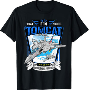 Military F14 Cat Fighter Jet for Airshow Avgeeks T-Shirt - T-Shirt | Black