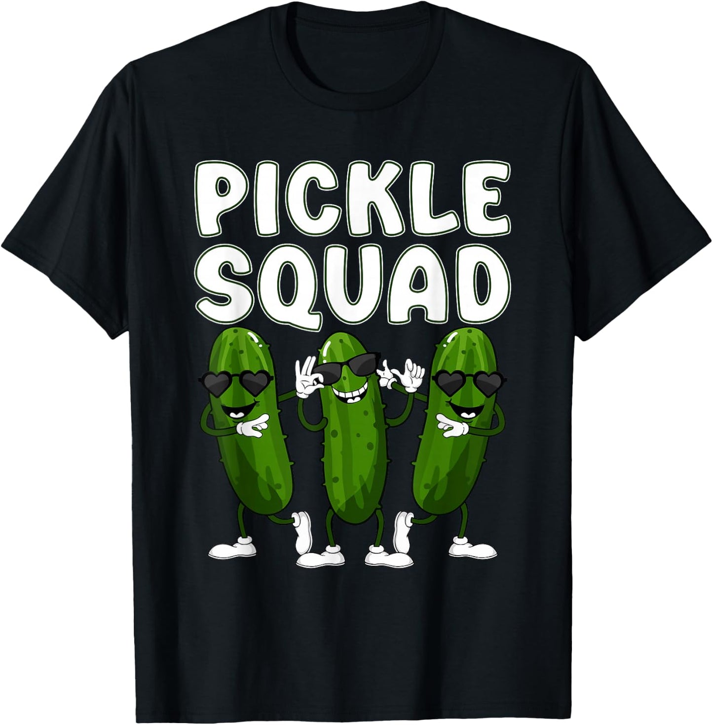 Pickle Squad Cucumber Pickle Lover T-Shirt - T-Shirt | Black