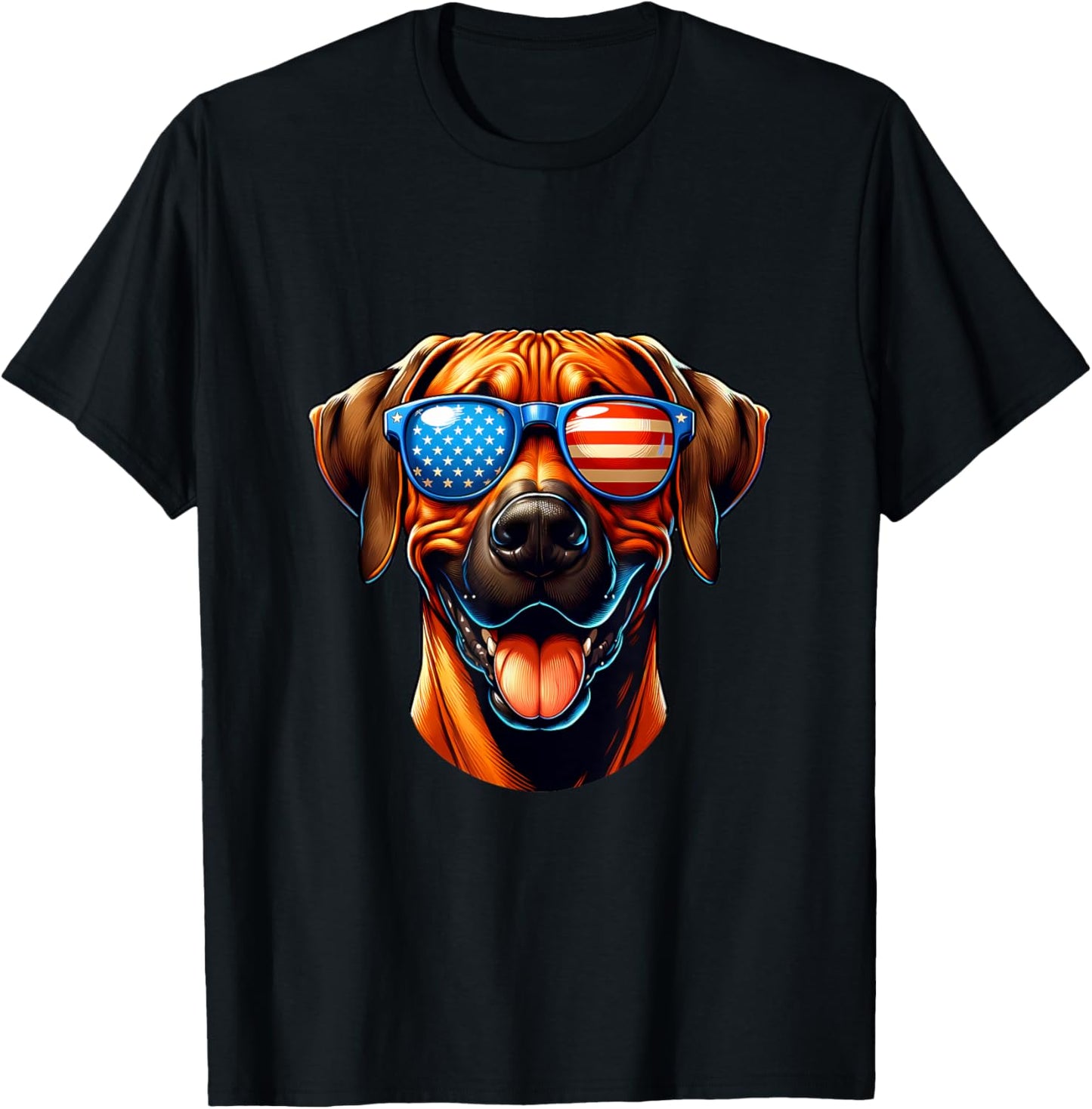 Rhodesian Ridgeback 4th Of July Patriotic Dog Lover American Kids Men T-Shirt - T-Shirt | Black