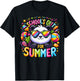 Cute Schools Out For Summer Teacher Kids Girls Boys Panda T-Shirt - T-Shirt | Black
