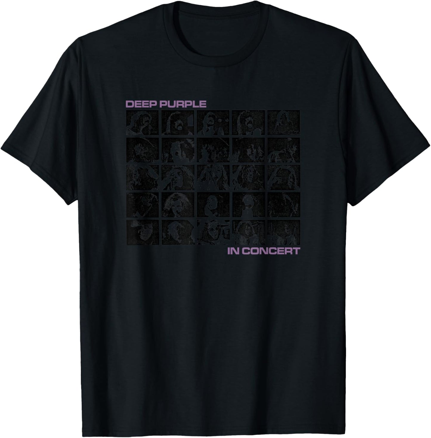 Deep Purple Collage Concert T-Shirt - T-Shirt | Black